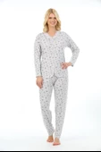 Etoile Bambu, Uzun Kol, Düğmeli Kadın Pijama Takımı - 1