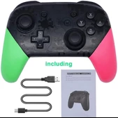 Cosmostech Switch Ve Pc Uyumlu Pro Controller Kablosuz Oyun Kolu Yeşil-Pembe - 5