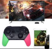 Cosmostech Switch Ve Pc Uyumlu Pro Controller Kablosuz Oyun Kolu Yeşil-Pembe - 6