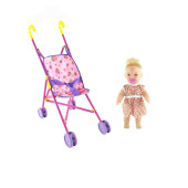 Oyuncak Ağlayan Bebek Baston Pusetli Set - 1