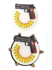 Bardak Altlığı Seti 4 lü - 14 Lü Tabanca - 4