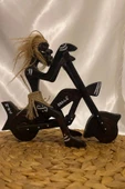 Ahşap Primitif Yamyam Yerli Aborjin İnka Motorlu Harley El İşi Hand Made thumbnail 2