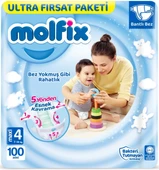 Molfix Bebek Bezi Beden:4 (7-14Kg) Maxi 200 Adet Ekonomik Ultra Fırsat Pk thumbnail 5