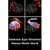 Dönen Renkli Yıldızlı Gökyüzü Projeksiyon Gece Lambası Tavan Yansıtma Led Yıldız Küre Masa Lambası - 6
