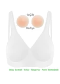 Alışveriş Meydanı Kadın Beyaz Omuz Destekli Sporcu Sütyeni thumbnail 1