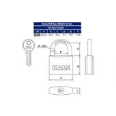 Kale Asma Kilit Sarı Pirinç 30 Mm - 3