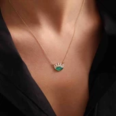 Altın Göz Kolye Green Opal thumbnail 2