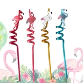 Figürlü Çocuk Kıvırcık Pipet 4'lü - 5