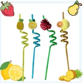 Figürlü Çocuk Kıvırcık Pipet 4'lü - 2