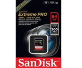 SanDisk 64GB Extreme Pro 300MB/s UHS-II SDXC V90 Hafıza Kartı (SDSDXDK-064G-GN4IN) thumbnail 2