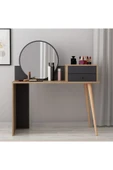 İNARCH DİZAYN M001 Nade Aynalı Makyaj Masası Antrasit/Çırağan thumbnail 2