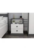 İNARCH DİZAYN Life Komodin Beyaz/Antrasit thumbnail 1