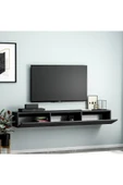 İNARCH DİZAYN Terra Duvara Monte Tv Sehpası Ahşap Siyah - 6