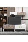 İNARCH DİZAYN Zümrüt T0019 Tv Ünitesi Gordion Mermer/Beyaz Takım thumbnail 1
