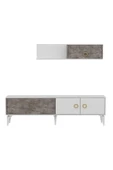 İNARCH DİZAYN Zümrüt T0019 Tv Ünitesi Gordion Mermer/Beyaz Takım thumbnail 7