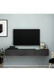 İNARCH DİZAYN Terra Duvara Monte Tv Sehpası Ahşap Siyah - 2