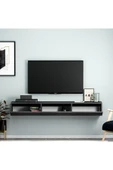 İNARCH DİZAYN Terra Duvara Monte Tv Sehpası Ahşap Siyah - 5