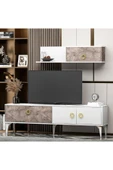 İNARCH DİZAYN Zümrüt T0019 Tv Ünitesi Gordion Mermer/Beyaz Takım thumbnail 2