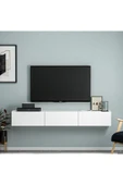 İNARCH DİZAYN Terra Duvara Monte Tv Sehpası Parlak Beyaz thumbnail 2
