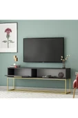 İNARCH DİZAYN Mira Tv Sehpası Antrasit/Gold thumbnail 6