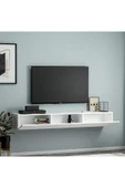 İNARCH DİZAYN Terra Duvara Monte Tv Sehpası Parlak Beyaz thumbnail 6