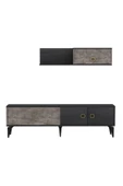 İNARCH DİZAYN Zümrüt T0019 Tv Ünitesi Gordion Mermer/Siyah Takım thumbnail 7