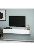 İNARCH DİZAYN Terra Duvara Monte Tv Sehpası Parlak Beyaz thumbnail 3