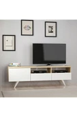 İNARCH DİZAYN Brüksel Tv Ünitesi Beyaz/Safir Meşe - 2