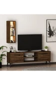 İNARCH DİZAYN Bien LED Işıklı, Duvara Monte Raflı Tv Ünitesi Ceviz - 1