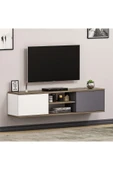 İNARCH DİZAYN Ayze Duvara Monte Tv Ünitesi Beyaz - Antrasit - Çırağan thumbnail 2