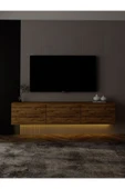 İNARCH DİZAYN Neon Işıklı Duvara Monte Tv Ünitesi Atlantik Çam thumbnail 4