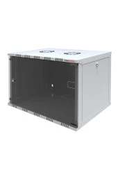 9U 540x400 mm Eko Serisi Yan Panelli Tek Gövdeli Duvar Tipi Kabinet Gri 2 Yıl Üretici Garantili thumbnail 1
