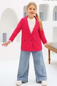 Kız Çocuk Bol Kesim Pantolon ve Blazer Ceket Pembe Alt Üst Takım thumbnail 7