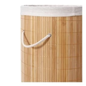 Periboia DecoHandy Yuvarlak Bambu Kirli Sepeti thumbnail 3