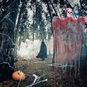 Periboia LED IŞIKLI KAHKAHA ATAN SESLİ SENSÖRLÜ KURU KAFA - 2