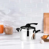 Nehir Silver Trend 4 Litre Klasik Düdüklü Tencere Siyah - 1