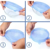 Periboia Silikon Yemek Saklama Kapak Seti 6 Adet - 2