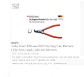 Ceta Form E66-44-0225 Dış Segman Pensesi Eğri Uçlu-Yaylı 225- - 1