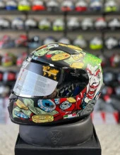 Sway 820 Full Face Aynalı Vizör Kapalı Motosiklet Kaskı M Beden Ugly Grey Green thumbnail 7