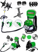 Eisenn Alman Krupp Seri Turbo Arazi Seti 20 HP Sırt Tırpan + Toprak Eşeleme + Akrobat Çapa Aparatı - 1