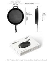 Naturehike Ultra Light Demir Döküm Tava 10 Inch - 7