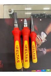 İzeltaş 1000 V Elektrikçi Seti Sarı Kırmızı (pense , Yan Keski , Kargaburun) - 2