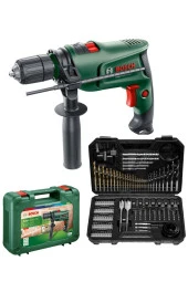 Bosch Easyimpact 600 13mm 600 Watt Darbeli Matkap + 103 Parça Matkap Ucu Vidalama Ucu Lokma Ucu Seti - 1