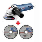 Avuç Taşlama Makinesi Gws 750 115 mm Spiral + 2 Adet 115 mm X 2.5 mm Düz Metal Kesme Diski - 1