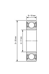 2rs Rulman 17x35x10 10 Adet 6003 thumbnail 2