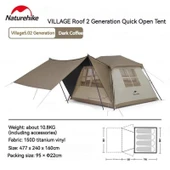Naturehike Village 5.0 2.Nesil Otomatik Kurulum Çadır - 2
