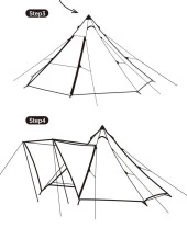 Naturehike Moğol Glamping 4 Kişilik Piramid Çadır - 10