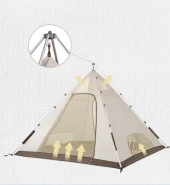 Naturehike Glamping 4 Kişilik Çift Katmanlı Otomatik Kurulum Piramid Çadır - 5