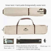 Naturehike Glamping 4 Kişilik Çift Katmanlı Otomatik Kurulum Piramid Çadır - 6