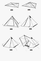 Naturehike Glamping 4 Kişilik Çift Katmanlı Otomatik Kurulum Piramid Çadır - 8
